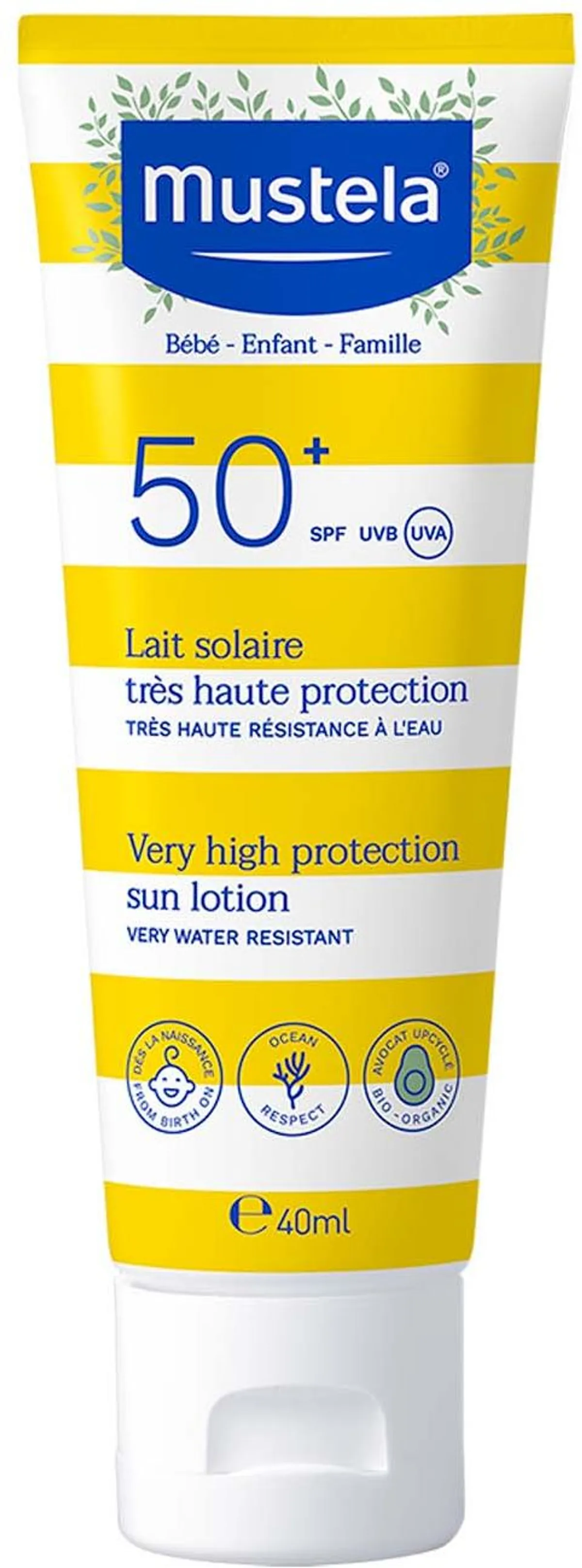 Mustela Zonnemelk Zeer Hoge Beschermingsfactor SPF50+ 40 ml