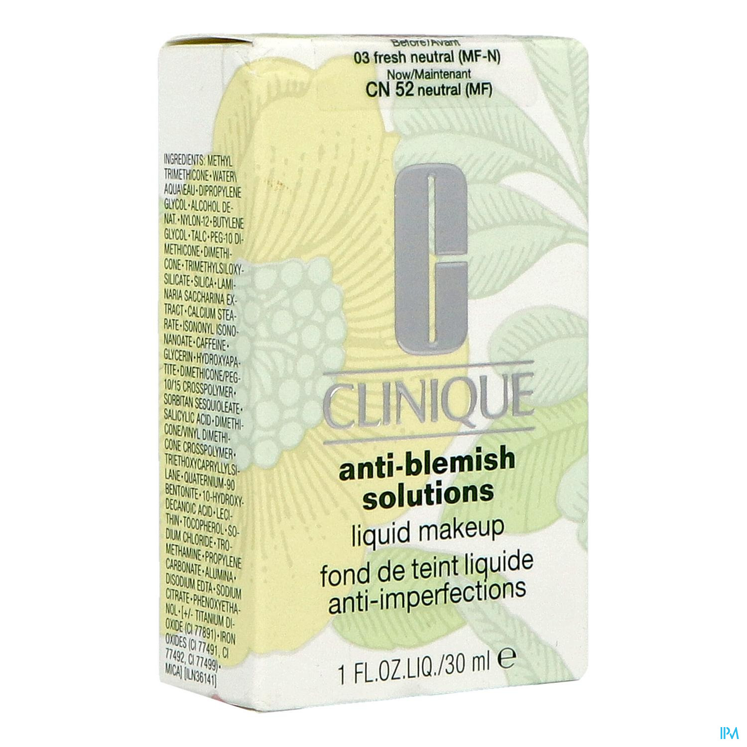 Clinique Acne Tegen Onvolkomenheden Oplossing Fresh Neutral 30 ml - Clinique