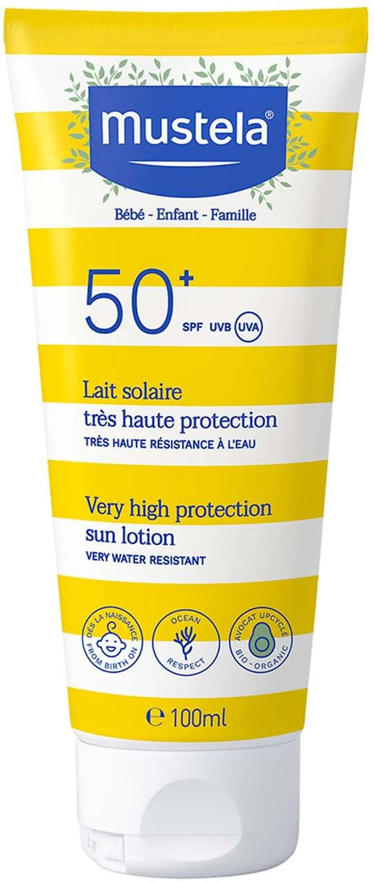Mustela Lait Solaire Très Haute Protection Ip50+ 100ml