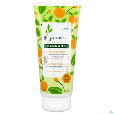 Klorane Junior Bio Haver Ontwarrende Shampoo Perzikgeur 200Ml