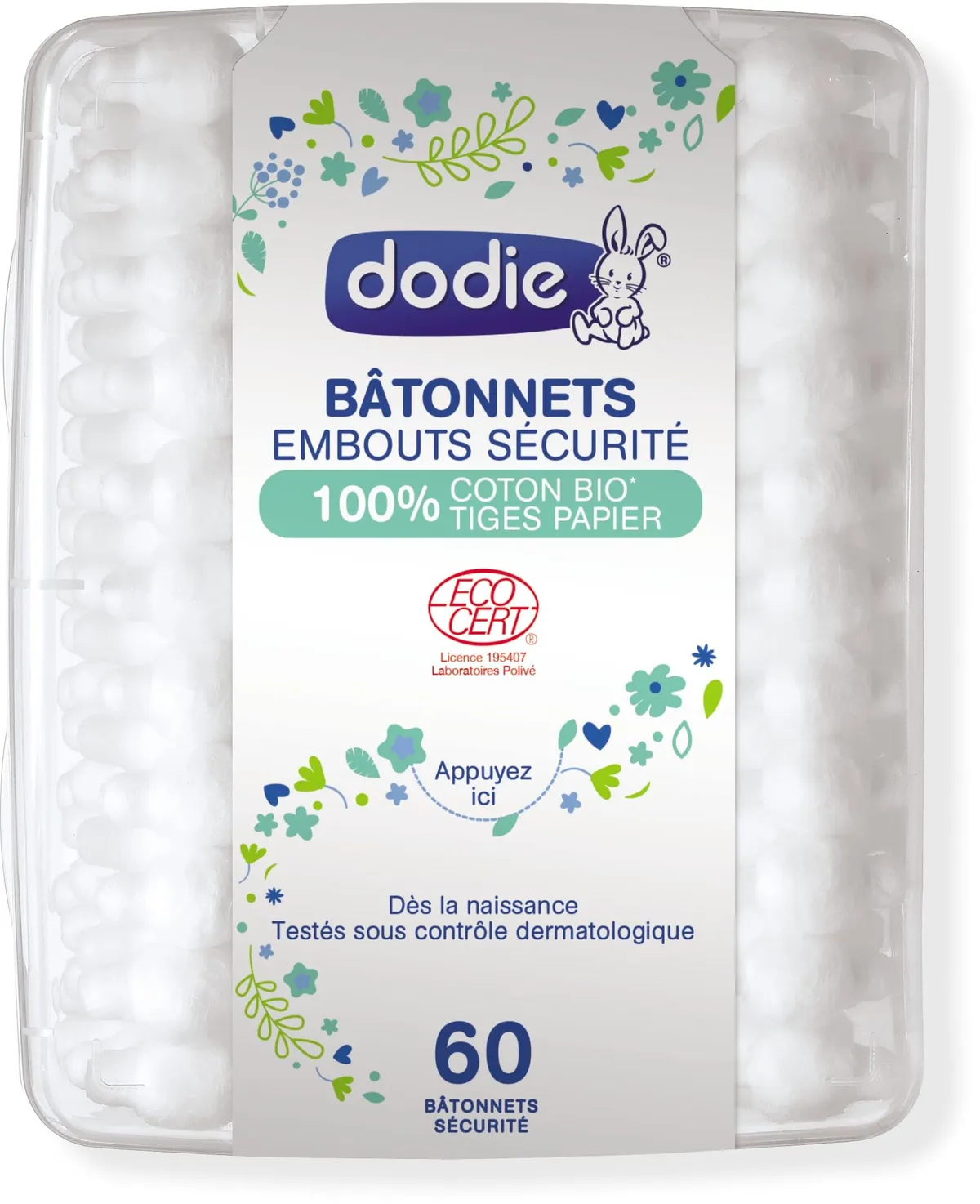 Dodie Veilige Wattenstaafjes Bio 60