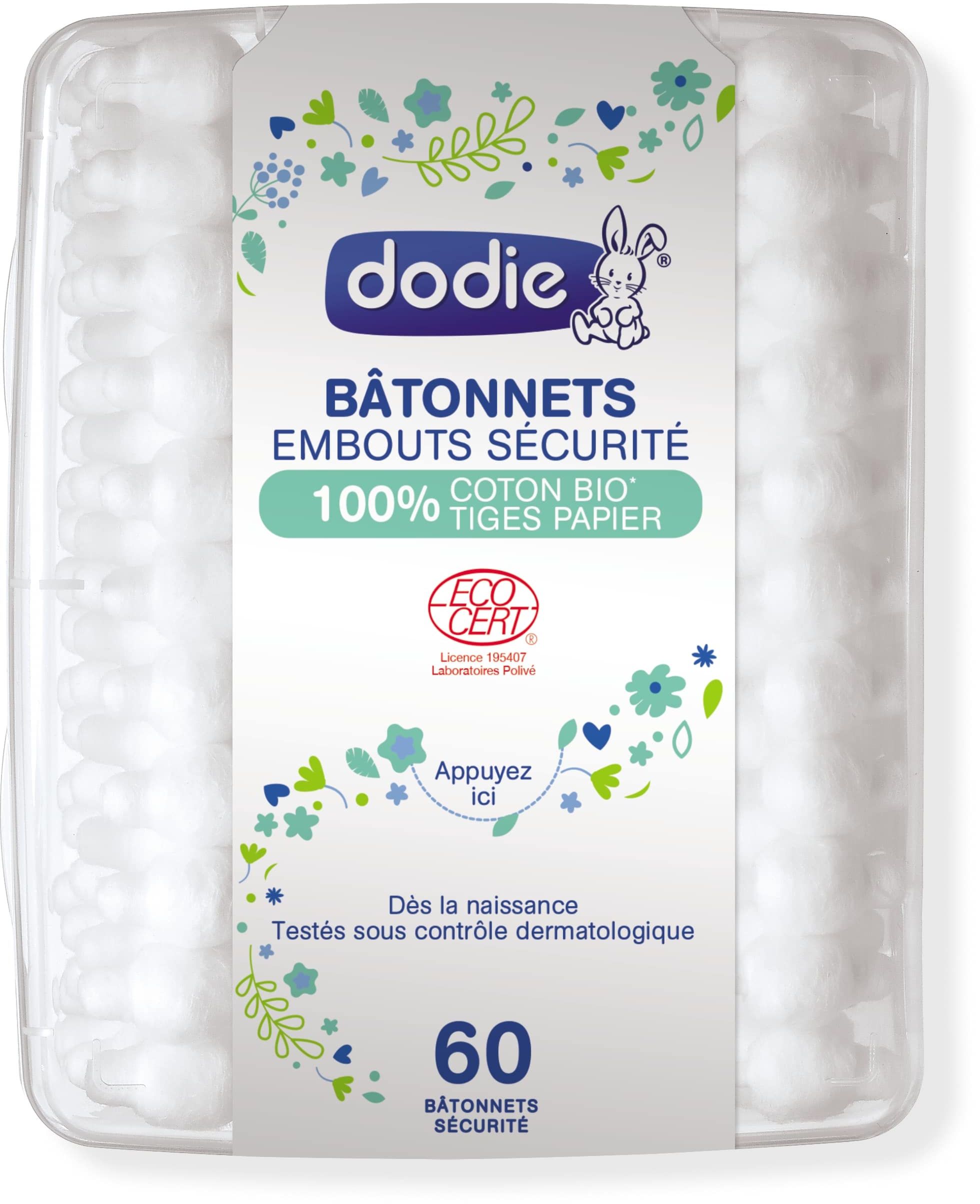 Dodie Veilige Wattenstaafjes Bio 60
