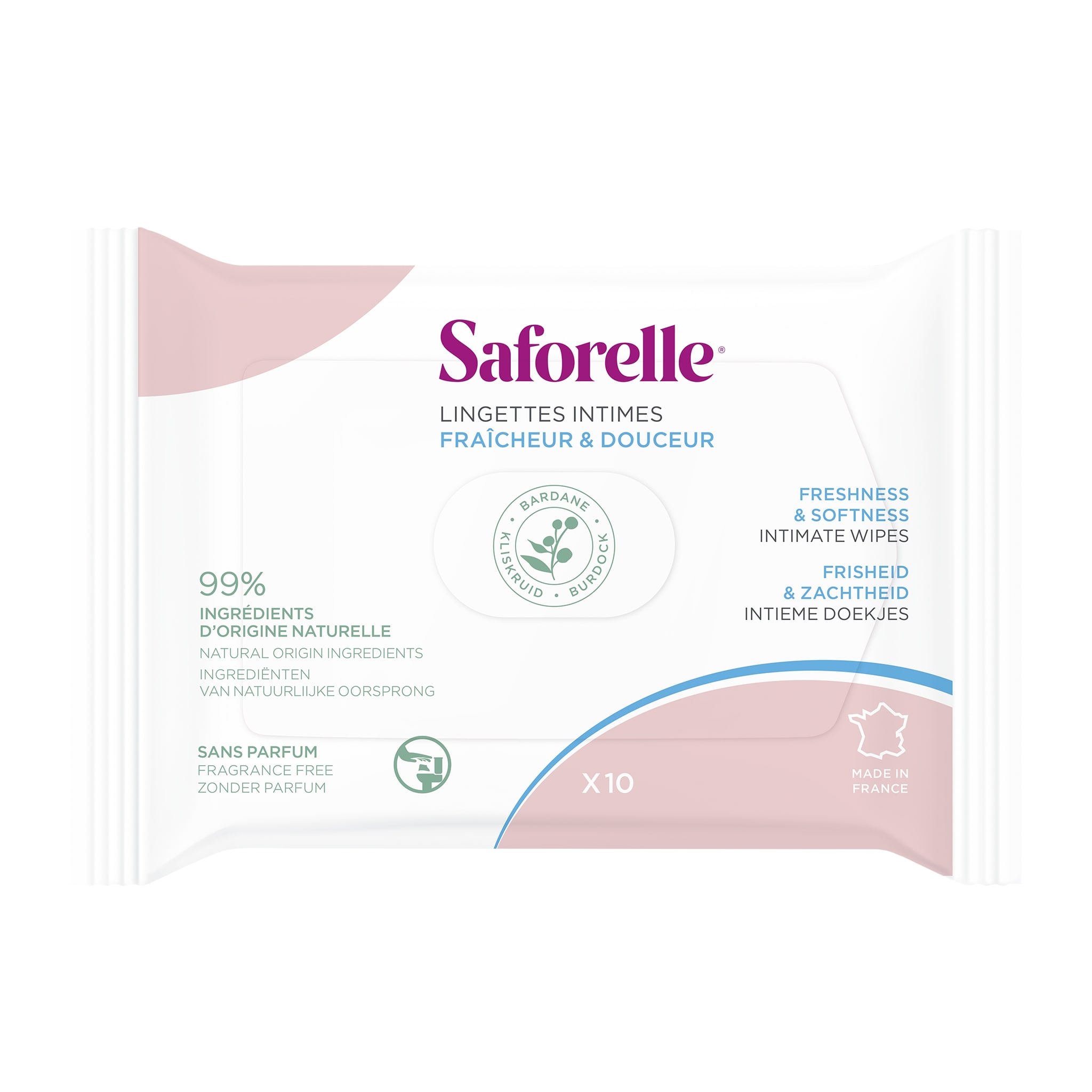 Saforelle Frisse & Zachte Intieme Doekjes x 10 Pocket - Saforelle