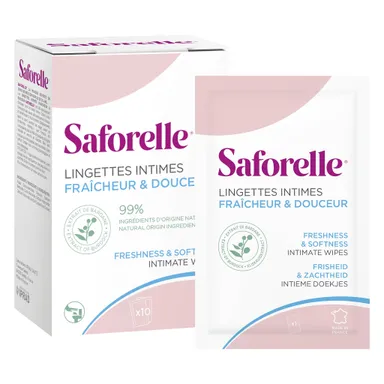 Saforelle Frisse & Zachte Intieme Doekjes x 10 Doos