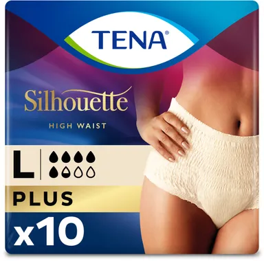 Tena Silhouette Plus Creme Hoge Taille L 10