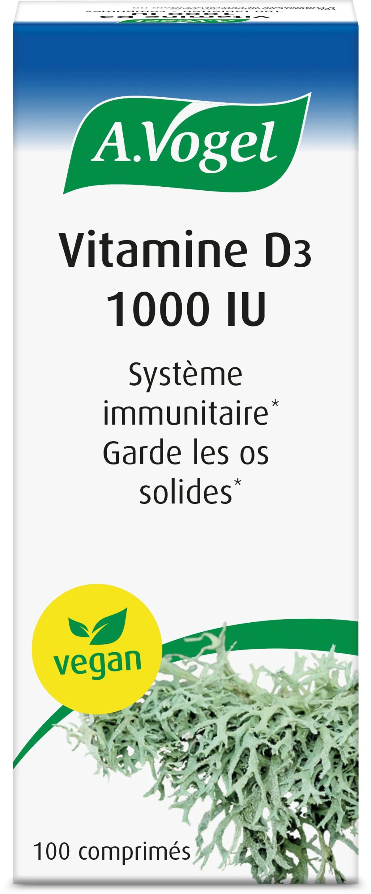 A.Vogel Vitamine D3 1000IU 100 Comprimés