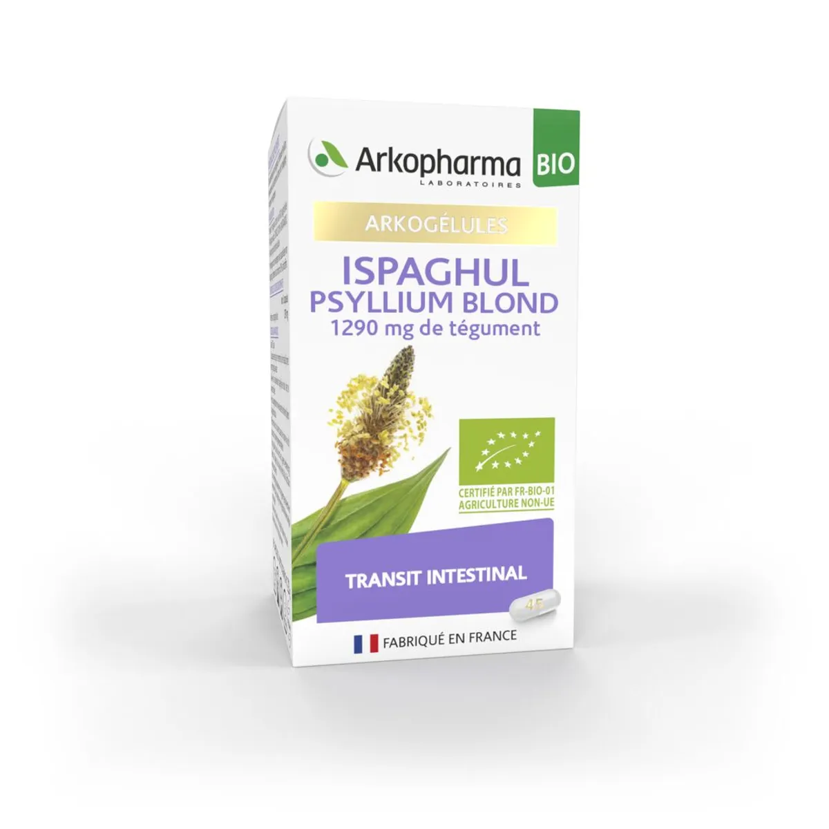 Arkogélules Ispaghul Psyllium Blond Bio 45 Gélules
