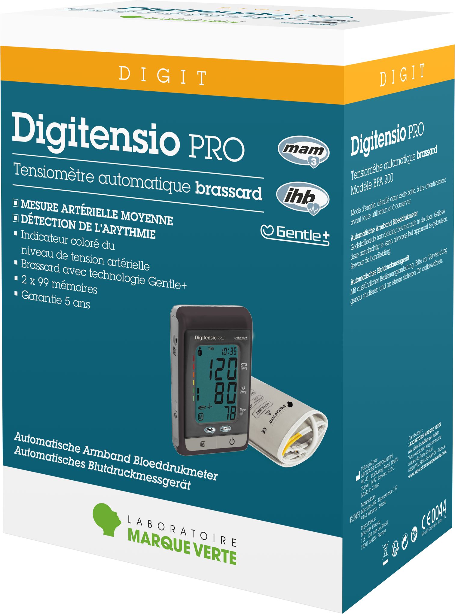 Marque Verte Digitensio Pro Bloeddrukmeter Armband - Laboratoire Marque Verte