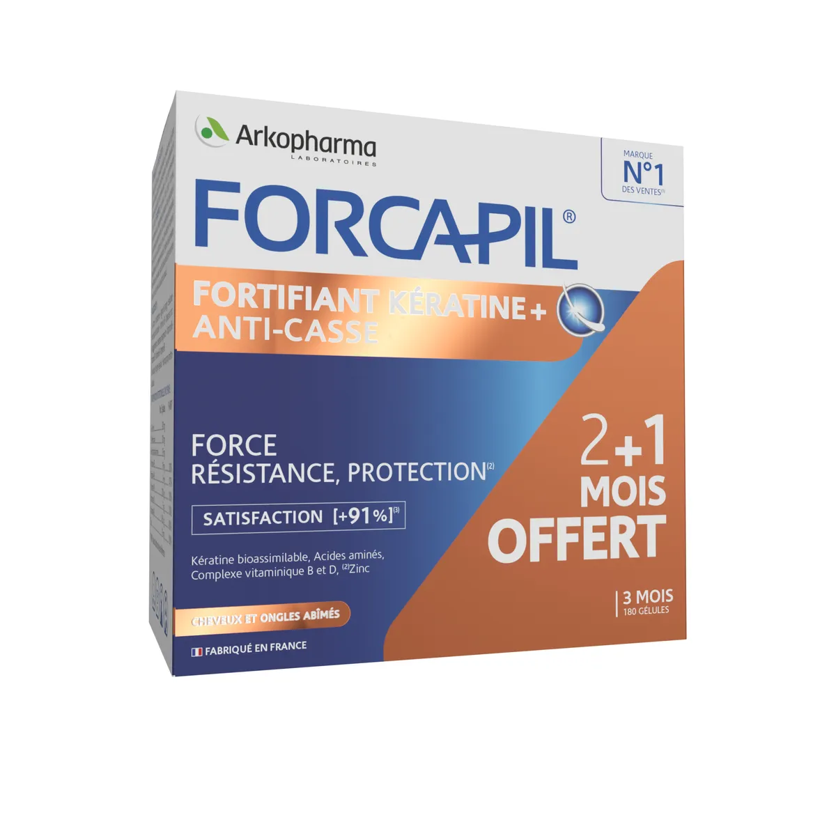 Forcapil Keratine+ Lot Caps 180