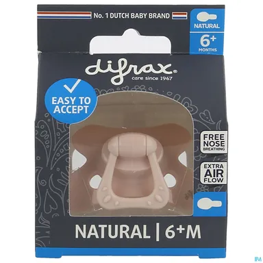Difrax Sucette Natural 6 Mois +