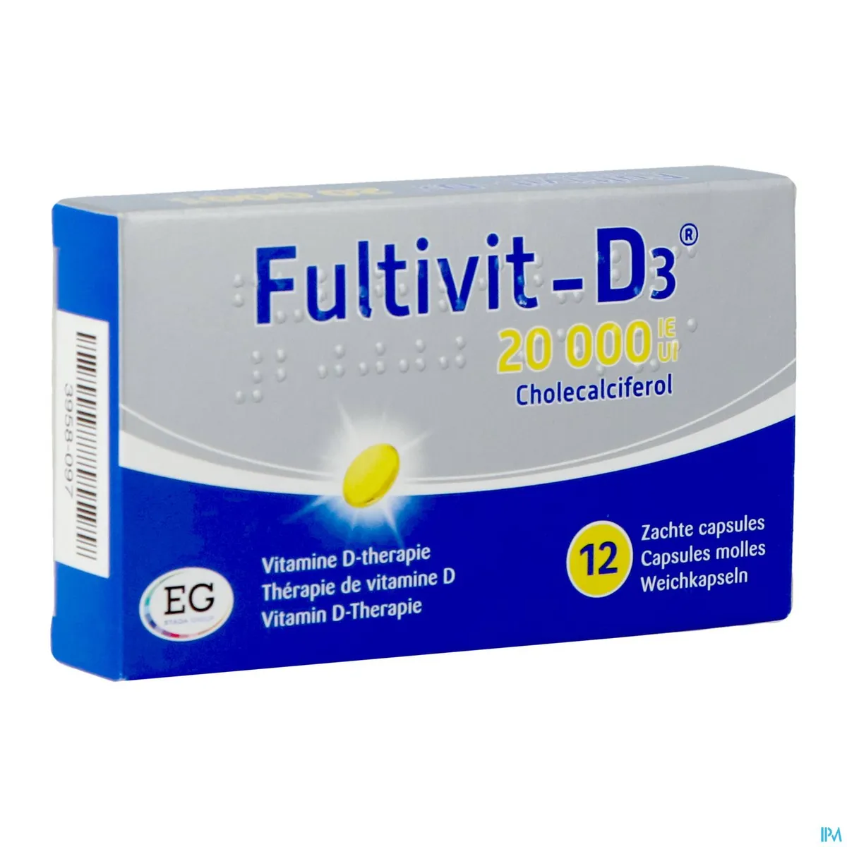 Fultivit-D3 20000 IU 12 Capsules Molles