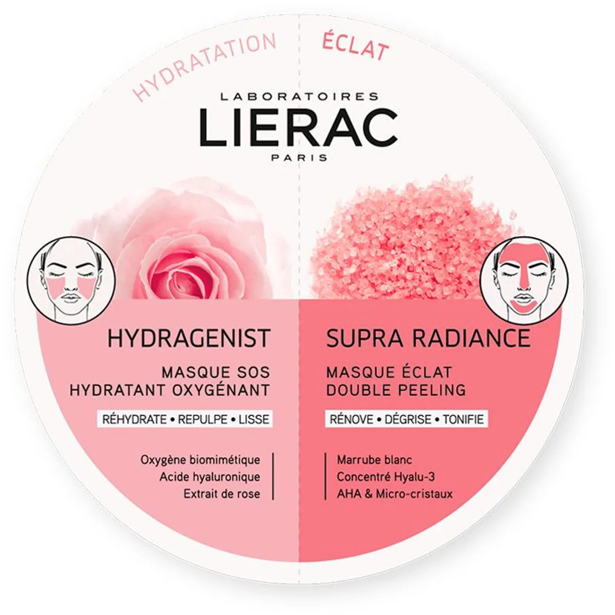 Lierac Masker Duo Hydragenist + Supra Radiance 2x6 ml