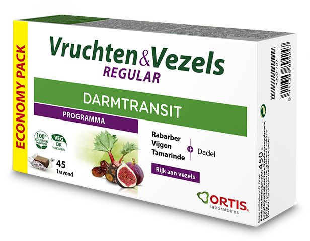 Ortis Fruits & Fibres Regular Ecopack 45 Blokjes - Ortis