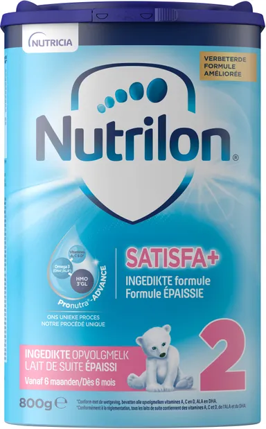 Nutrilon Satisfa+ 2 Lait de suite épaissi Bébé 6-12 mois Poudre Boite 800g