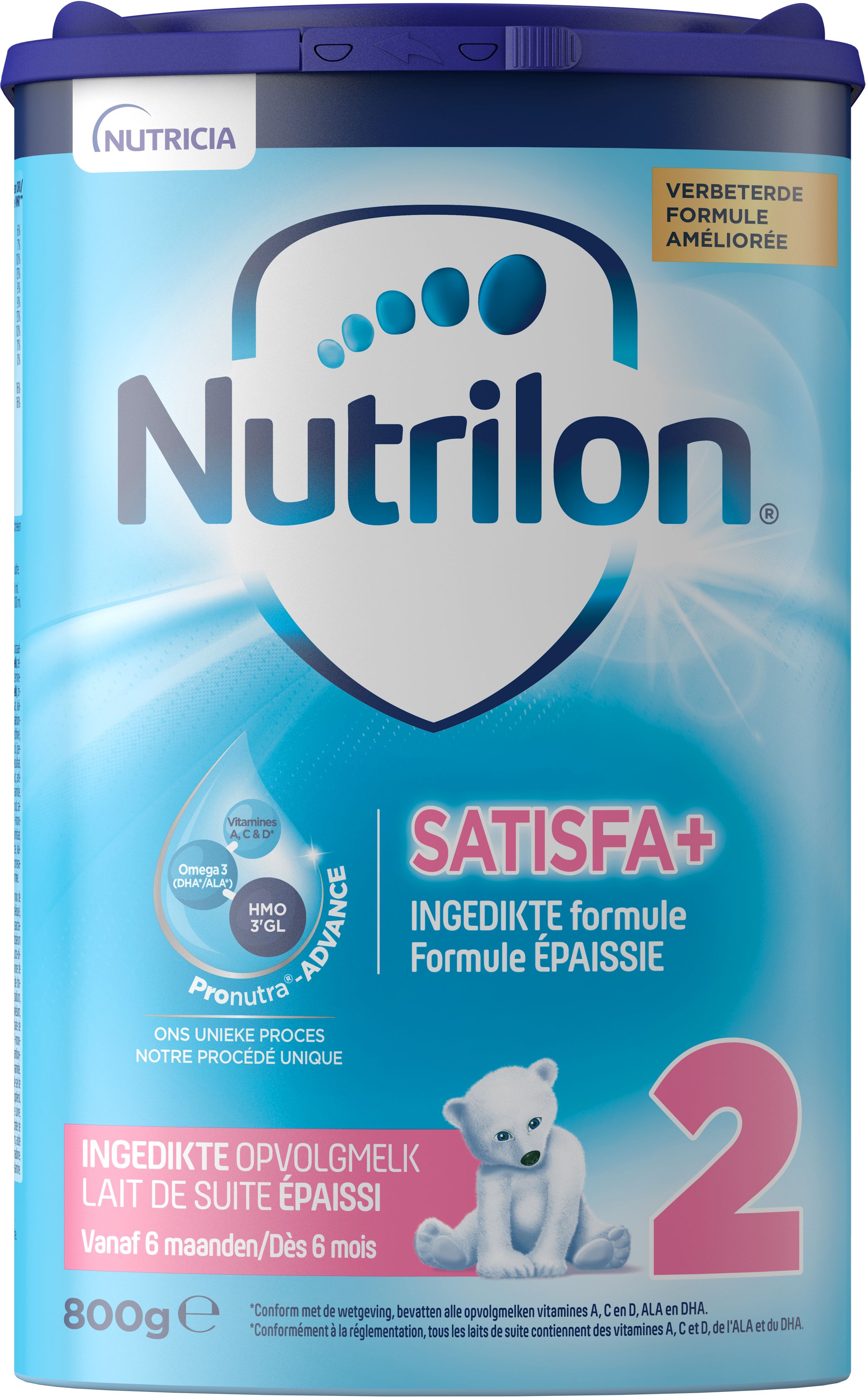 Nutrilon Satisfa+ 2 Ingedikte Opvolgmelk Baby 6-12 maanden Poeder Blik 800g - Nutrilon