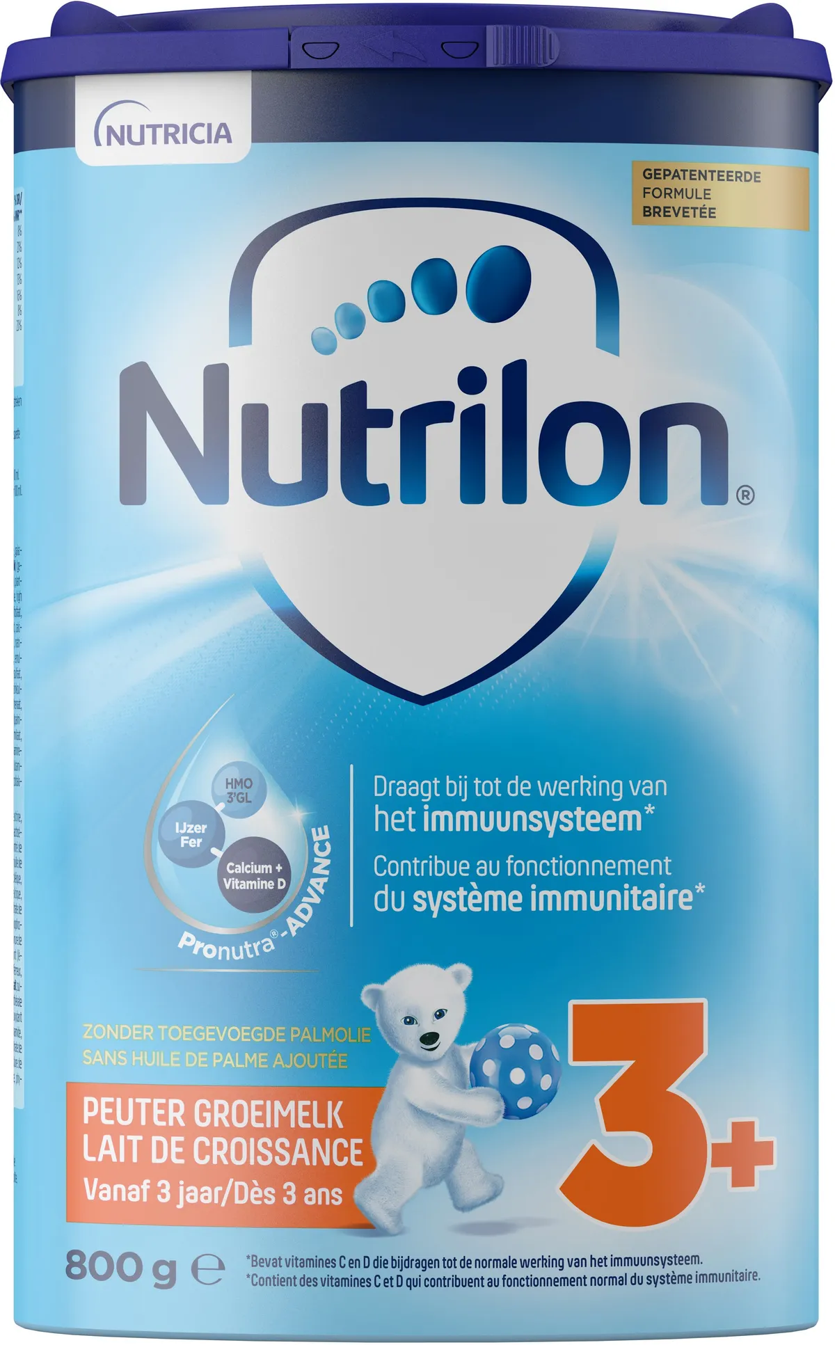 Nutrilon 3+ Peuter Groeimelk Kinderen Vanaf 3 jaar in Poeder Blik 800g