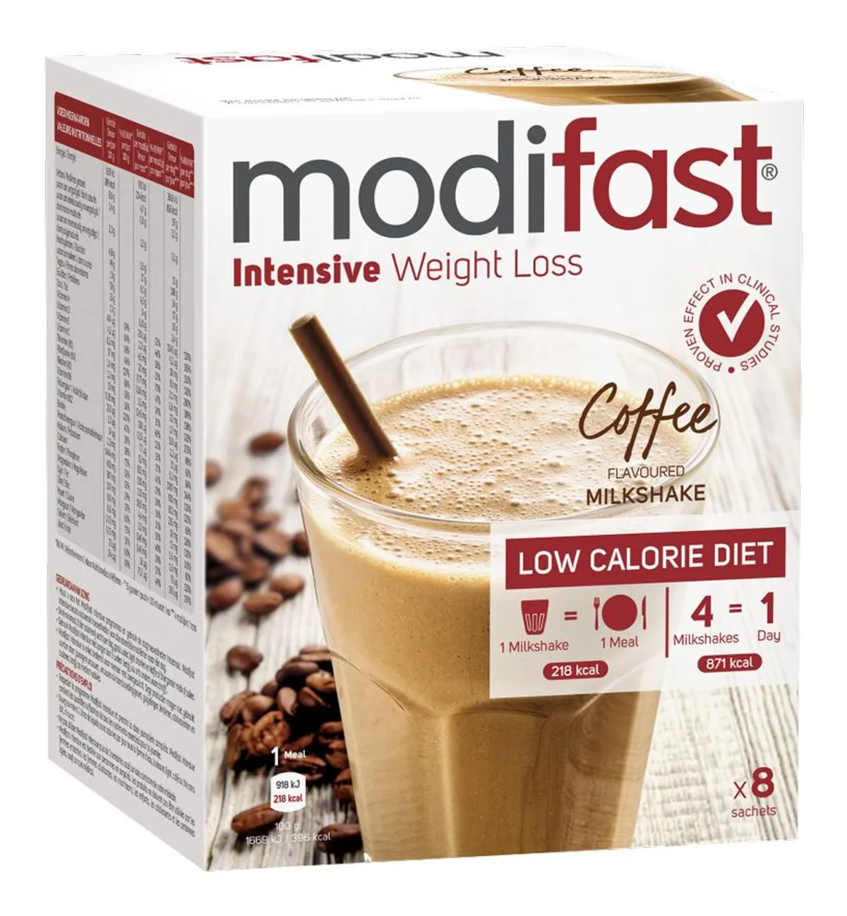 Modifast Intensive Milkshake Cafe 8x55g