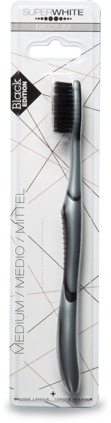Superwhite Tandenborstel Black Edition Medium