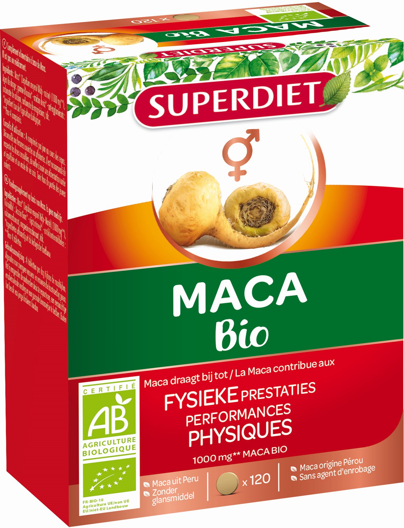 SuperDiet Maca Bio 120 Tabletten - Superdiet