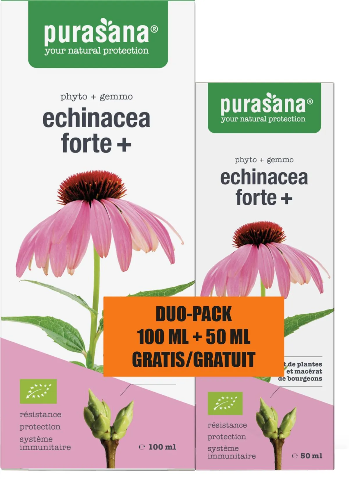 Purasana Duo Echinacea Forte + 100ml (50ml gratuit)