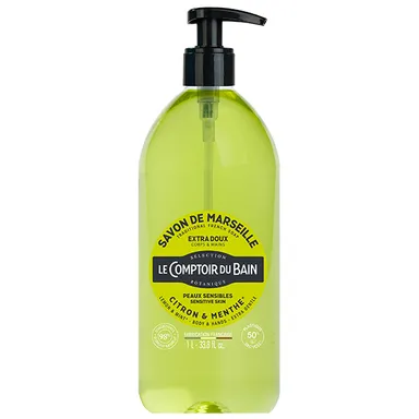 Le Comptoir du Bain Savon Liquide Marseille Citron-Menthe 1L