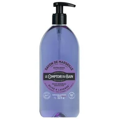 Le Comptoir du Bain Savon Liquide Marseille Olive-Lavande 1L