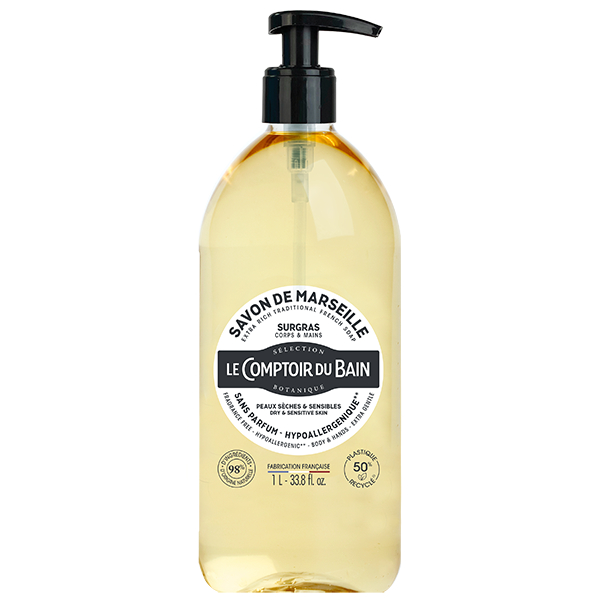 Le Comptoir du Bain Vloeibare Overvette Marseillezeep 1 L - Le comptoir du bain