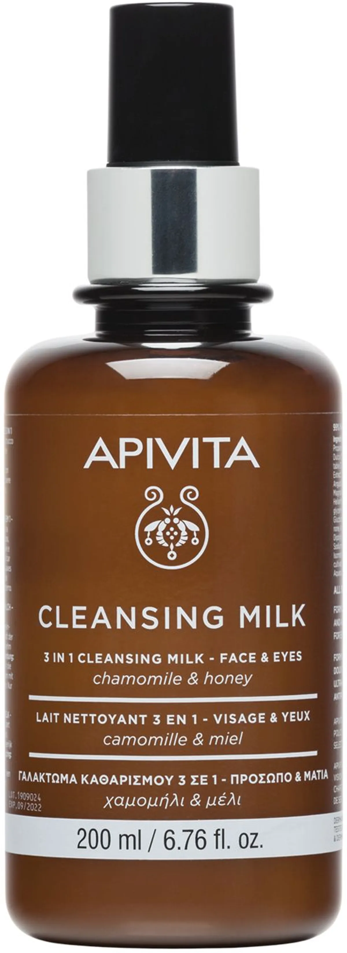 Apivita Reinigingsmelk 3-in-1 Gezicht en Ogen 200 ml