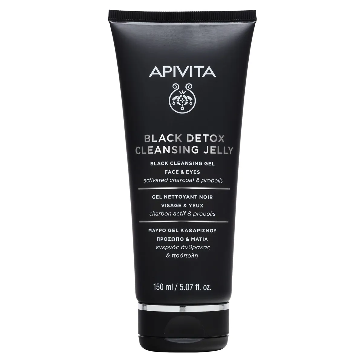 Apivita Gel Nettoyant Black Detox Visage et Yeux 150ml