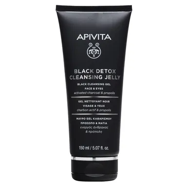 Apivita Gel Nettoyant Black Detox Visage et Yeux 150ml
