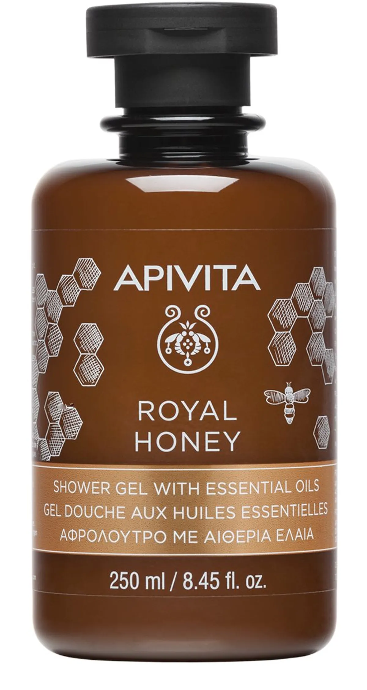 Apivita Royal Honey Shower Gel Essential Oils 250 ml