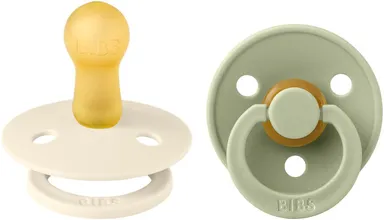 Bibs 2 Fopspeen Duo Sage Ivory