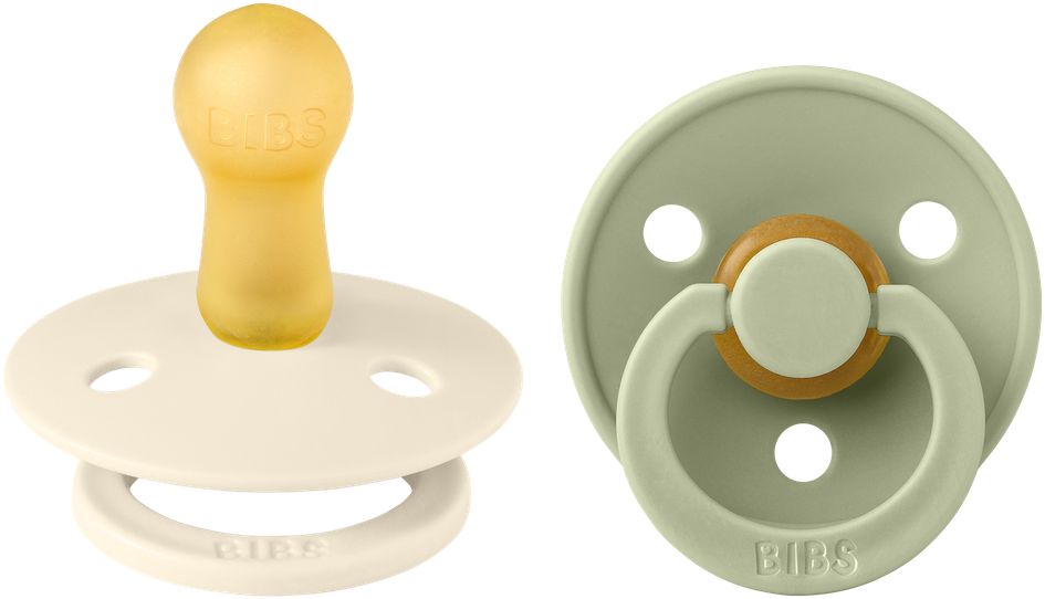 Bibs 2 Fopspeen Duo Sage Ivory - BIBS