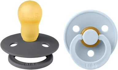 Bibs 3 Fopspeen Duo Iron Baby Blue