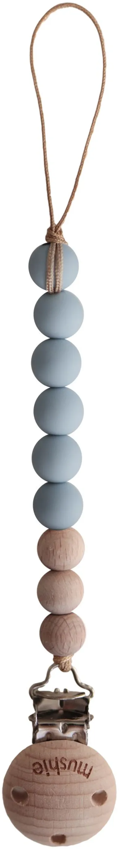 Mushie Fopspeenketting Baby Blue
