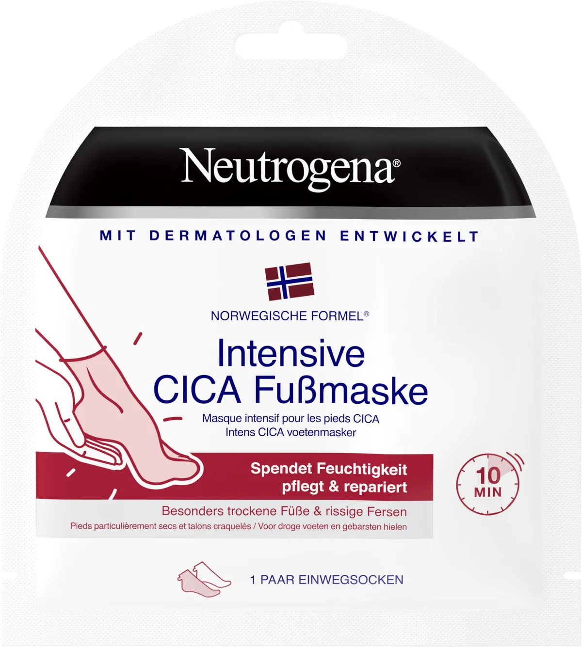 Neutrogena Masque pieds Cica-Repair 1 Paire