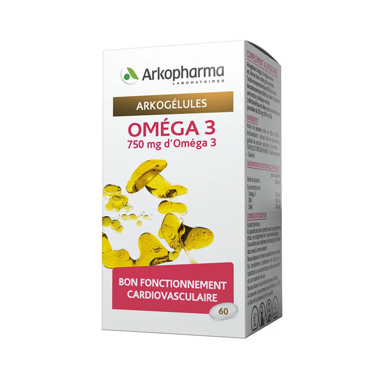 ArkoGélules Omega 3 Origine Marine 60 Gélules