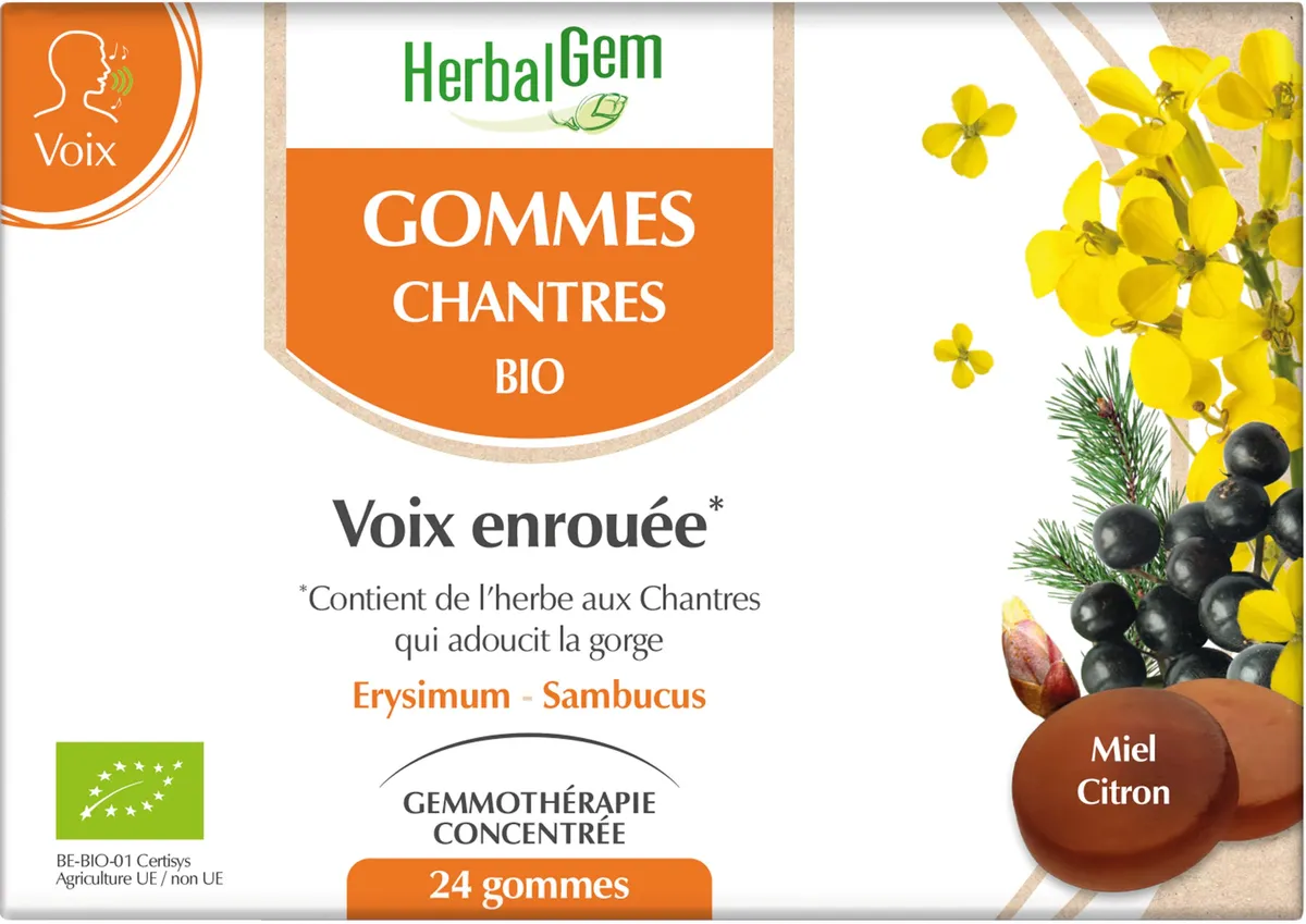 Herbalgem Chantres Gommes Voix Enrouée 24