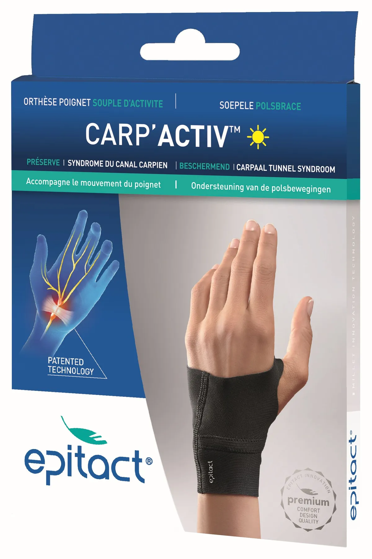 Epitact Carp'activ Attelle Poignet Droite M