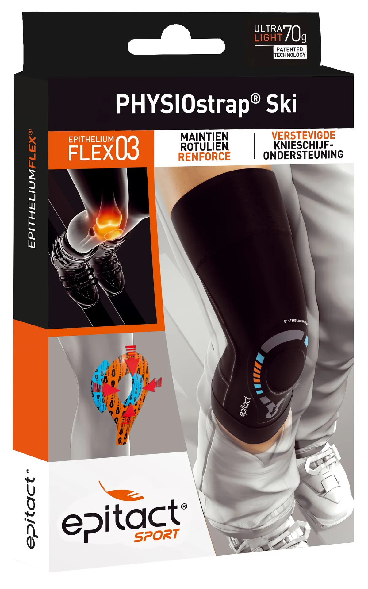 Epitact Sport Genouillère PHYSIOStrap Ski XL