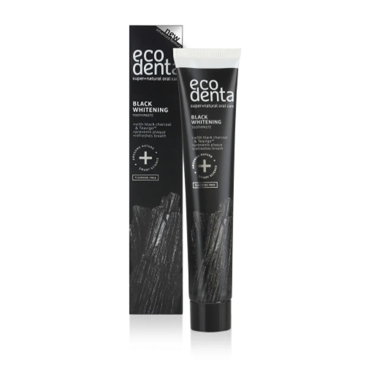 Ecodenta Black Dentifrice Blanchissant Au Charbon Teavigo Tube 100ml