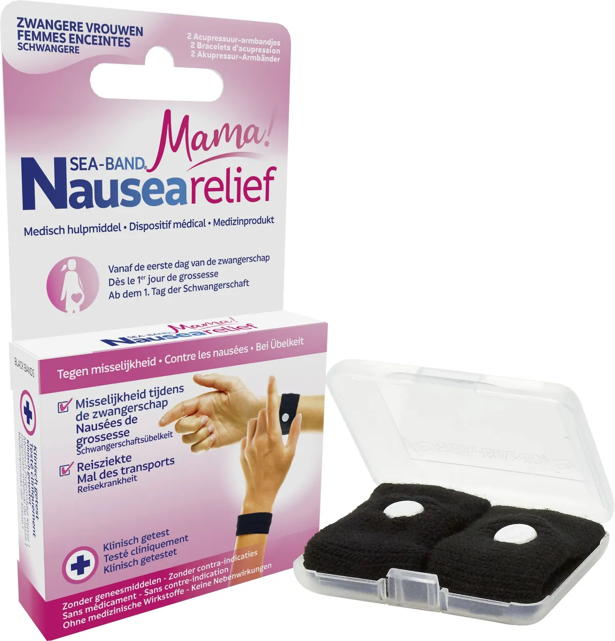 Sea Band Mama Grossesse Bracelet Noir 2