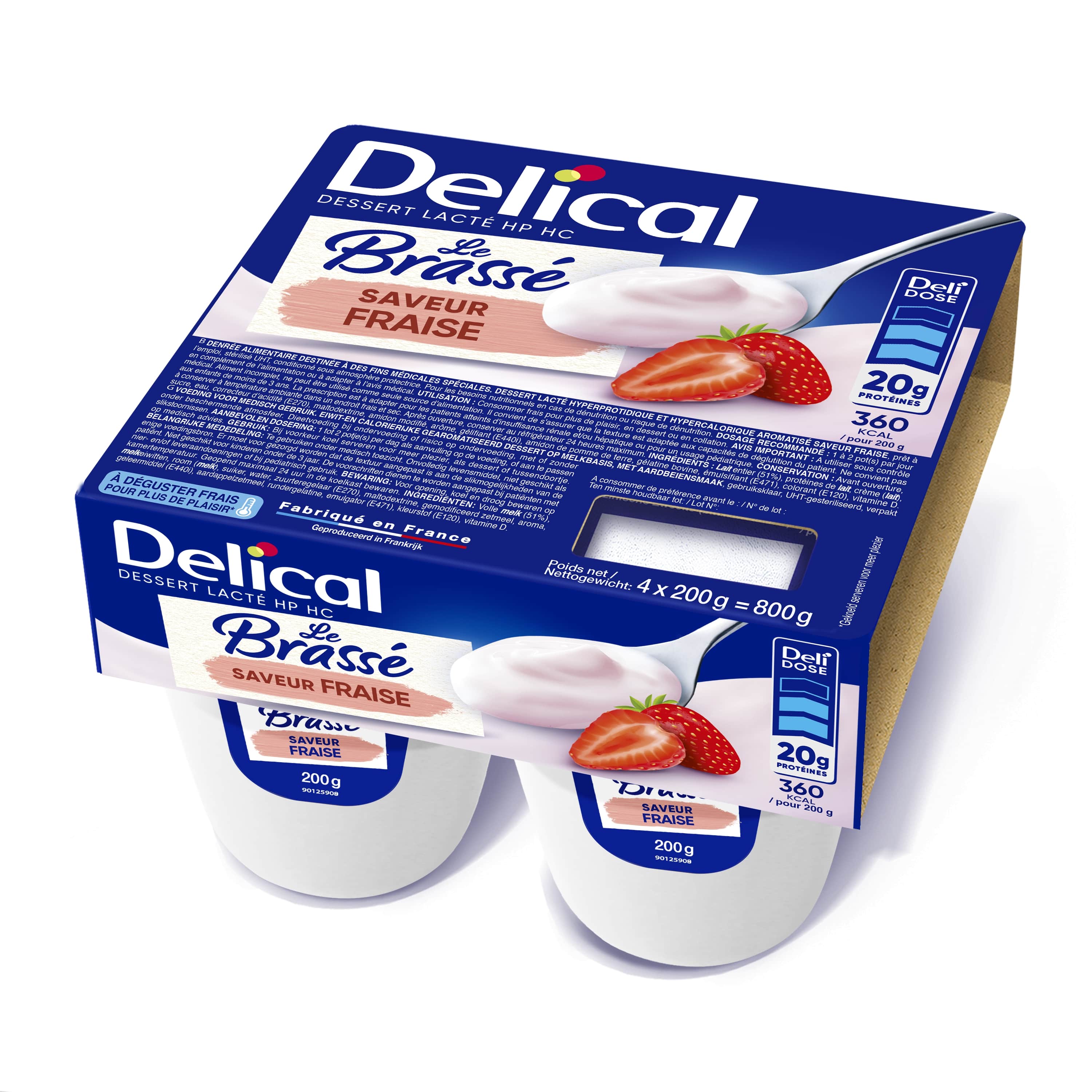 Delical Le Brasse Aardbei 4x200g - Delical