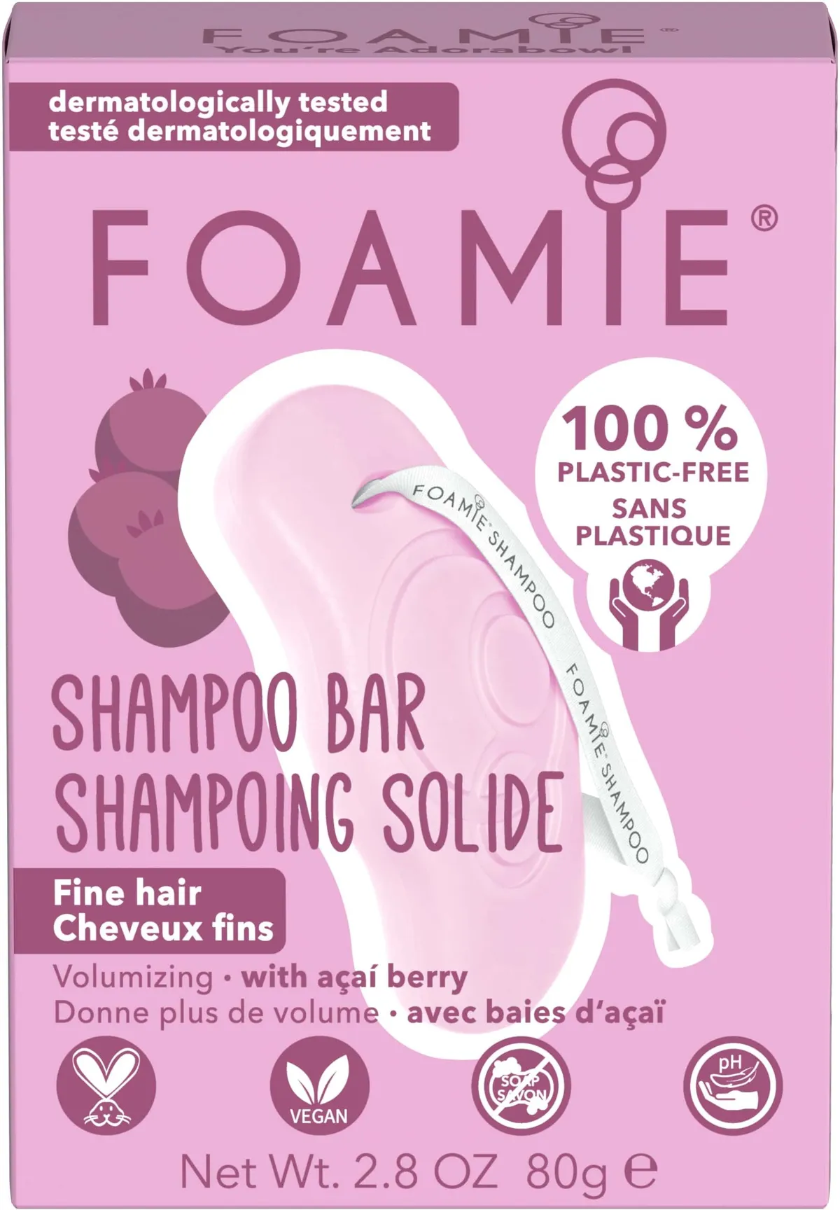 Foamie Shampooing Solide Baies D'Açaï 20g