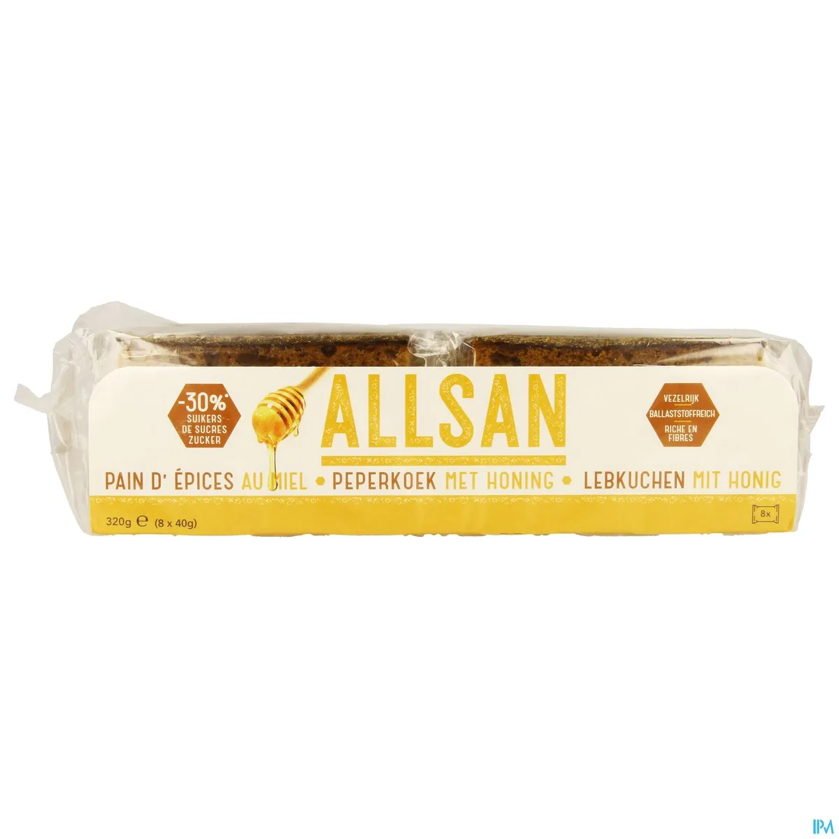 Allsan Peperkoek met Honing 8x40 g