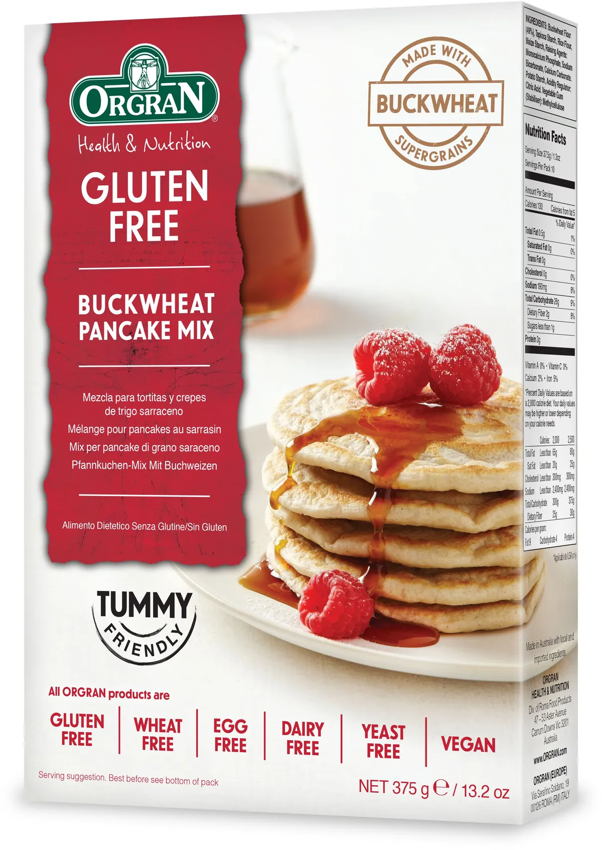 Orgran Boekweit Pannenkoek Mix 375g 4126