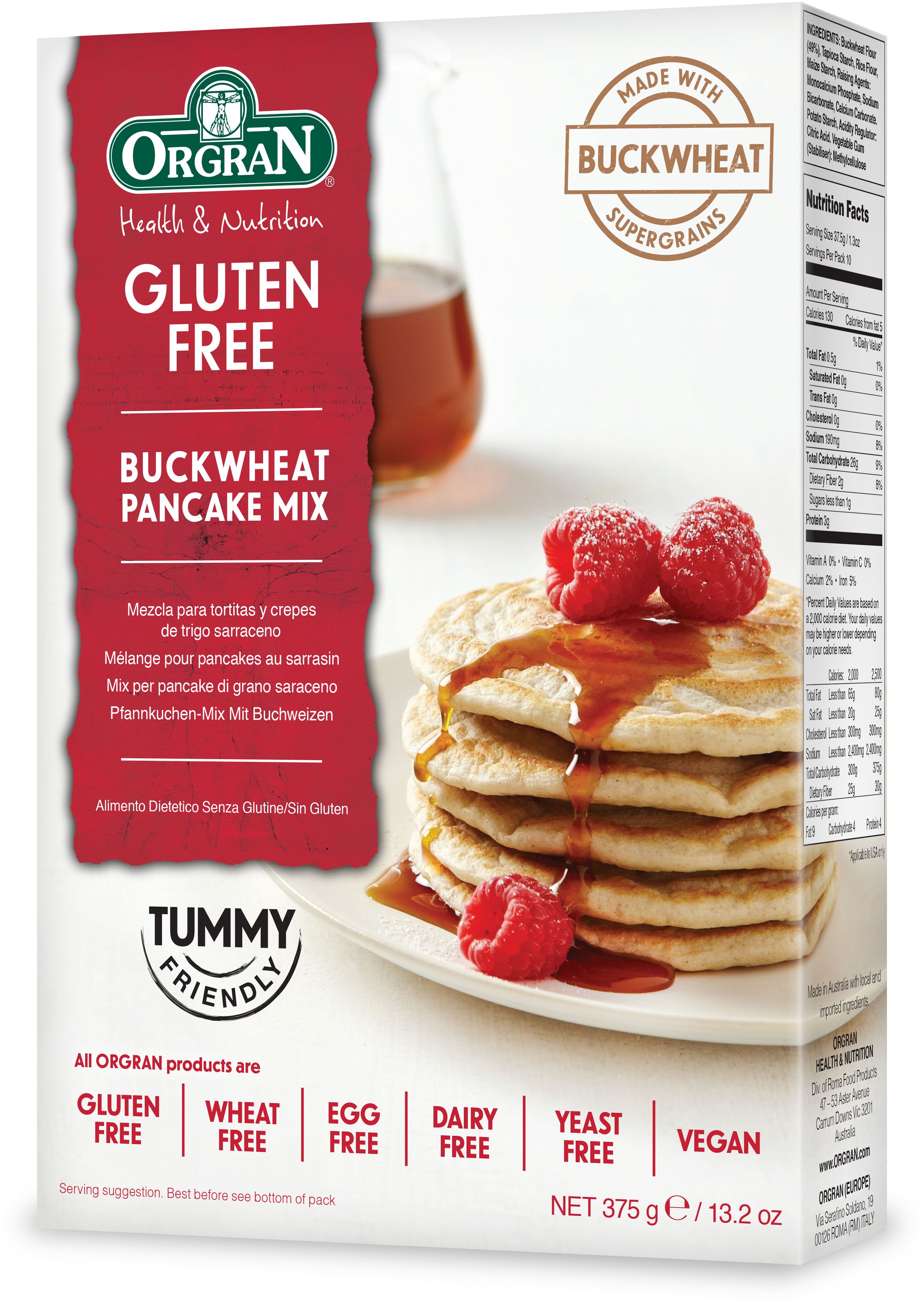 Orgran Boekweit Pannenkoek Mix 375g 4126 - Orgran