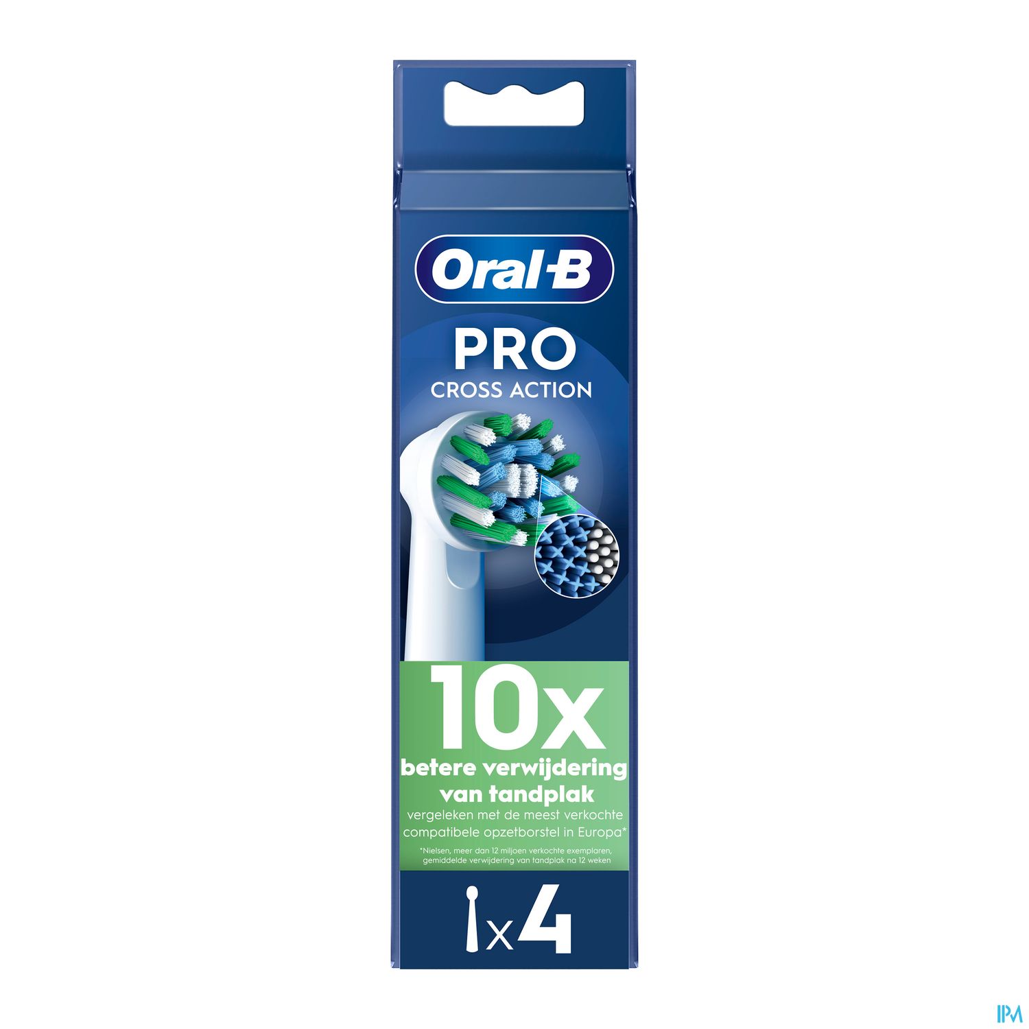 4 Brossettes Oral-B Pro Cross Action - Recharge Pour Brosse à Dents électrique
