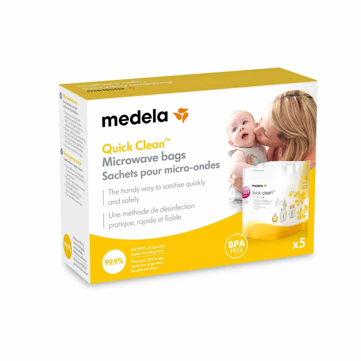 Medela Quick Clean 5 Steriliseerzakjes Magnetron