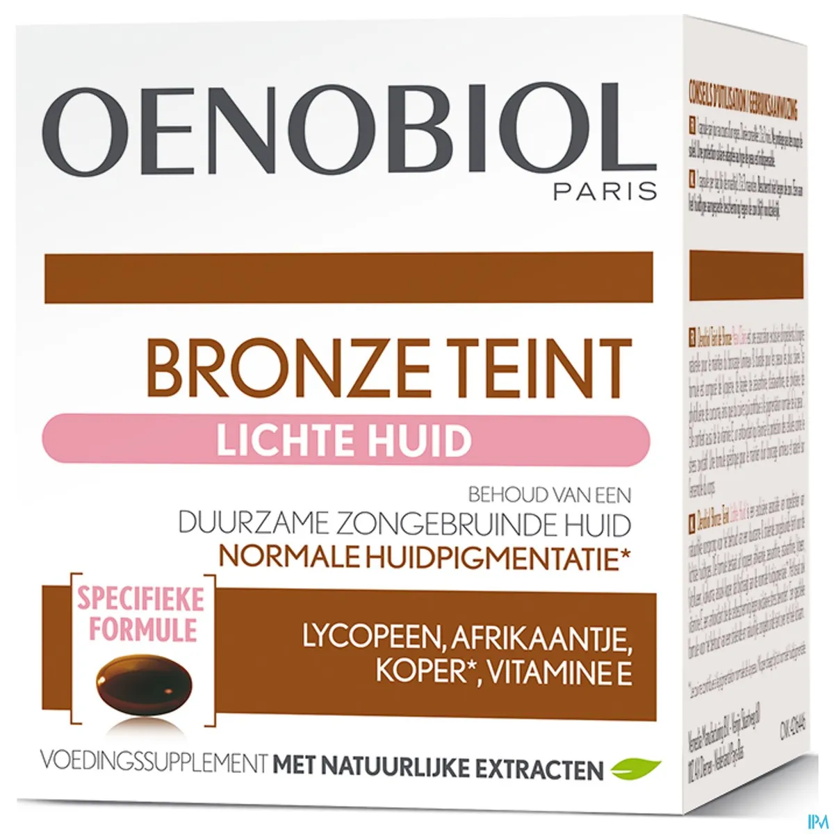 Oenobiol Teint De Bronze Peau Claire 30 Capsules